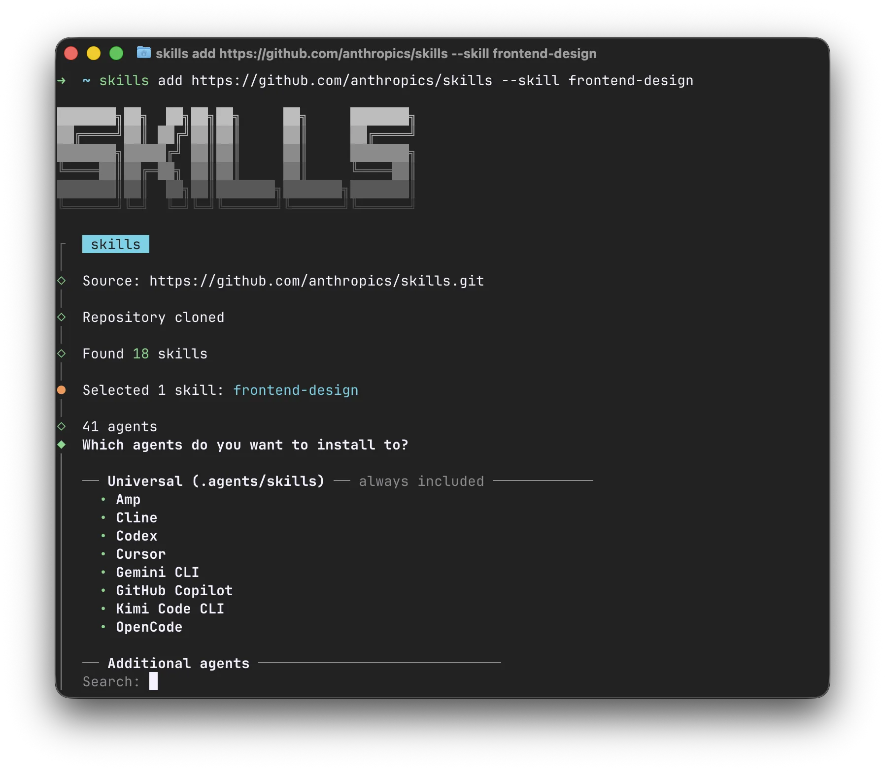 npx skills CLI